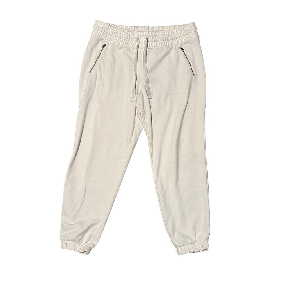 Athleta‎ Women's Bounce Back Joggers Cream Sweatpants  XL Athleisure Stretch